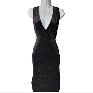 Iris Midi Black with Sparkles Cocktail Dress